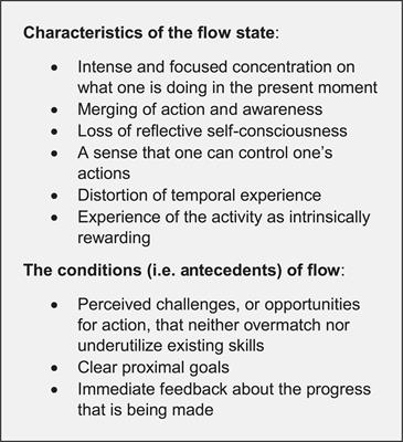 Investigating the “Flow” Experience: Key Conceptual and Operational Issues